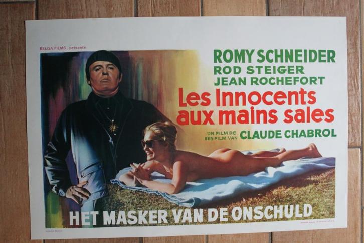 filmaffiche Romy Schneider les innocents aux... filmposter, Verzamelen, Posters, Zo goed als nieuw, Film en Tv, A1 t/m A3, Rechthoekig Liggend
