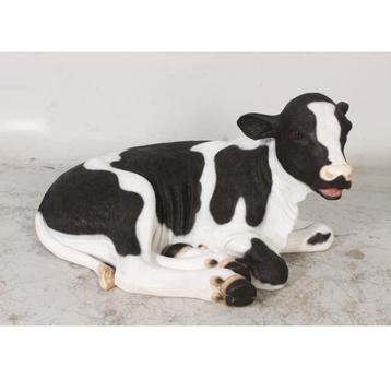 	 Veau couché — Statue de vache, longueur 88 cm