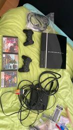 PS3 fat goeie staat met 2 controlers en 3 ps1 games compleet, Enlèvement ou Envoi, Comme neuf