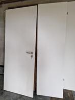 Portes double intérieure bois blanc, Bricolage & Construction, Châssis & Portes coulissantes, 75 à 150 cm, Enlèvement, Utilisé