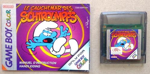 Le Cauchemar Des Schtroumpfs voor de Gameboy Color +boekje, Consoles de jeu & Jeux vidéo, Jeux | Nintendo Game Boy, Utilisé, Enlèvement ou Envoi
