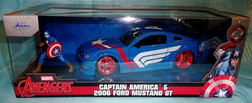 AVENGERS CAPITAINE AMERICA FORD MUSTANG 2006, Hobby & Loisirs créatifs, Voitures miniatures | 1:24, Neuf, Voiture, Jada, Envoi