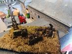 Diorama oude tractoren 35 x 20 cm, Ophalen of Verzenden, Gebruikt, Tractor of Landbouw, SIKU