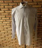 (2) -chemise homme t.M lignée grise et mauve -, Ophalen of Verzenden, Zo goed als nieuw, Grijs, Halswijdte 39/40 (M)
