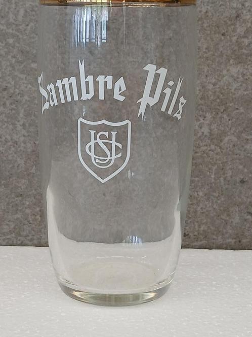Oud vintage SAMBRE PILS UCS glas uit Frankrijk in perfecte s, Verzamelen, Biermerken, Zo goed als nieuw, Glas of Glazen, Overige merken