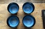 4 x grote bowl / kom Cosy & Trendy blauw + zwart - nieuw!, Ophalen of Verzenden, Nieuw, Keramiek, Kom(men)