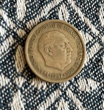 Pièce 5 Pesetas espagnoles - 1957 beschikbaar voor biedingen