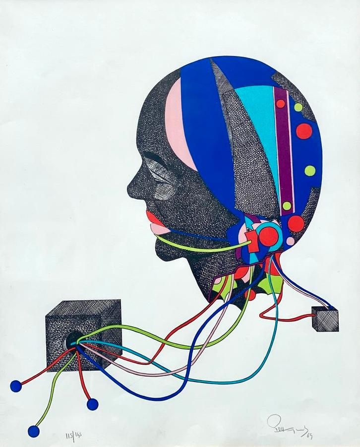 Zeefdruk Paul Van Hoeydonck, Antiek en Kunst, Kunst | Litho's en Zeefdrukken, Ophalen