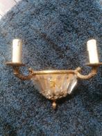 Vintage wandlamp met glazen decoratie, Utilisé, Enlèvement ou Envoi