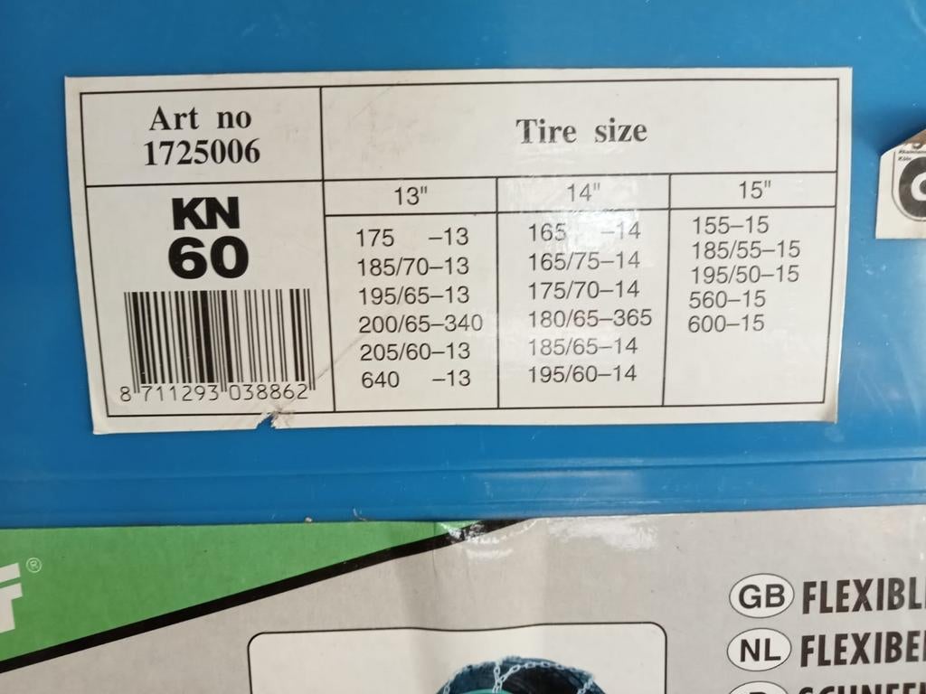 Chaînes à neige 13, 14, 15 pouces - Complètes, Enlèvement ou Envoi, Comme neuf