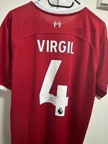 Maillot Liverpool signé Virgil Van Dijk avec COA
