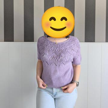 Handgebreid t-shirt met kantpatroon beschikbaar voor biedingen