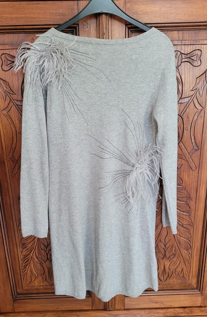 Mooi kleed merk Kangra Cashmere, It44=Be40..als nieuw, Kleding | Dames, Jurken, Zo goed als nieuw, Grijs, Ophalen of Verzenden