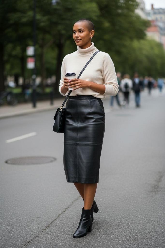 ✨️LEREN Rok Maat S - Topstaat - BUNDELKORTING‼️✨️, Kleding | Dames, Rokken, Zo goed als nieuw, Maat 36 (S), Zwart, Onder de knie