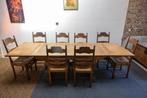 Gratis eiken tafel en stoelen, Huis en Inrichting, Ophalen, Gebruikt, Eikenhout, 200 cm of meer
