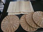 Rieten onderleggers ronde en rechthoekige, Huis en Inrichting, Woonaccessoires | Onderzetters, Ophalen of Verzenden, Nieuw