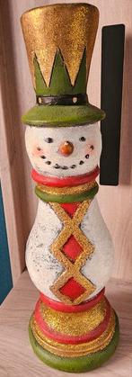 Buste faux bois bonhomme de neige. Décoration de Noël, Comme neuf, Enlèvement, Décoration
