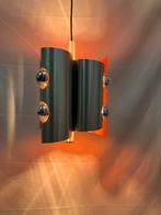 Vintage space age hanglamp, Polam, geborsteld aluminium, Enlèvement ou Envoi, Comme neuf