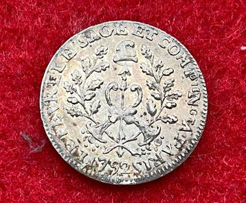 Zeer zeldzaam - 5 Sols France 1792 zilveren munt beschikbaar voor biedingen