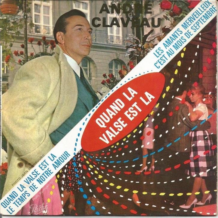 45T André Claveau - 4 valses - Pathé France 1960, CD & DVD, Vinyles Singles, Utilisé, EP, Pop, 7 pouces, Enlèvement ou Envoi