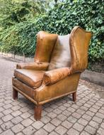 Antieke Oorfauteuil Echt Lederen Prachtige Patina Te Koop, Enlèvement