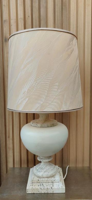 Lampe de table vintage Roche Bobois en travertin, Enlèvement
