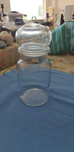 bokaal in glas met plastiek sluitring in deksel, Huis en Inrichting, Ophalen of Verzenden, Effen, Glas, Schaal of Schalen