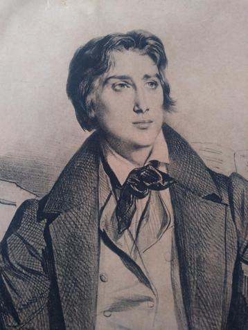 ACHILLE DEVERIA (Frans, 1800-1857), „Liszt”, lithografie