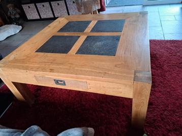 Salon Tafel van Hout met schuif disponible aux enchères