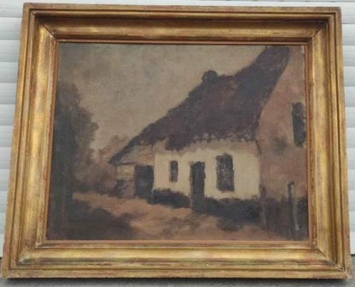 Huile sur toile maison signe Louis demesmaeker, Antiek en Kunst, Kunst | Schilderijen | Klassiek, Ophalen of Verzenden