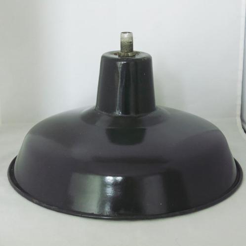 Vintage industriële lampenkap, Huis en Inrichting, Lampen | Lampenkappen, Wit, Zwart, Ophalen of Verzenden