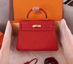 Hermes mini Kelly rood, Handtassen en Accessoires, Tassen | Damestassen, Verzenden, Nieuw, Rood