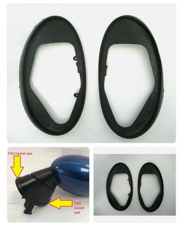 MINI Cooper ONE S R50 R52 R53 spiegel-spiegels rubber set beschikbaar voor biedingen