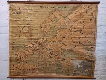 Nouvelle carte de l europe schoolkaart  beschikbaar voor biedingen