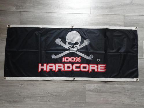 Vlag / Banner 100% Hardcore - Gabber, Diversen, Vlaggen en Wimpels, Zo goed als nieuw, Ophalen