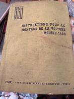 Workshopmanual over de bouw van de Fiat 1400, Ophalen of Verzenden