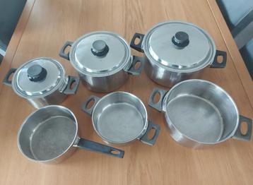 Kookpotten set - inox beschikbaar voor biedingen