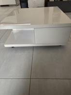 Witte salontafel, Huis en Inrichting, Tafels | Salontafels, Ophalen, Gebruikt, 50 tot 100 cm, Vierkant