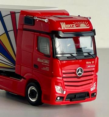 Herpa MB Actros WIRTZ PopArt 15 mtr oplegger 1/87 beschikbaar voor biedingen