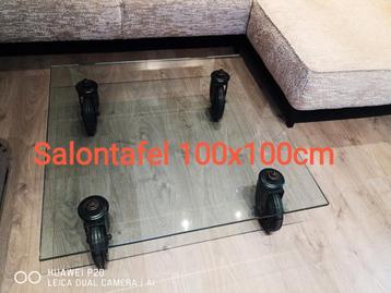 DESIGN SALONTAFEL 100X100CM beschikbaar voor biedingen