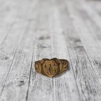 Vergulde zegelring, Handtassen en Accessoires, Ringen, Overige materialen, Ophalen of Verzenden, Zo goed als nieuw, Dame of Heer