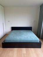 Malm tweepersoonsbed IKEA 180x200, Ophalen, Gebruikt, Bruin, Tweepersoons