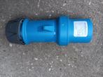 Industriële stekker 16A blauw, Doe-het-zelf en Bouw, Ophalen of Verzenden, Nieuw, Stekker