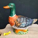 Brocante barbotine aardewerk soepterrine, eend, Antiek en Kunst, Ophalen of Verzenden