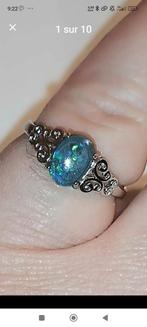 Lightning Ridge ring van opaal sterling zilver, Handtassen en Accessoires, Ringen, Blauw, Nieuw, Ophalen of Verzenden, Met edelsteen