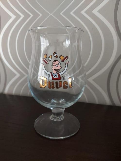 Duvel glas 'jonglerende ober', Verzamelen, Glas en Drinkglazen, Bierglas, Ophalen of Verzenden