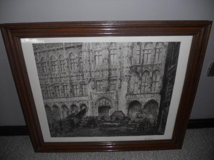 kunstwerk  - Litho get. Jef CODRON -  79 x 64 cm, Antiek en Kunst, Kunst | Schilderijen | Modern, Ophalen