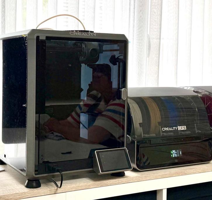 3D-printer Creality K1C + CFS-systeem, Computers en Software, 3D Printers, Zo goed als nieuw, Ingebouwde Wi-Fi, Ophalen
