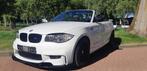 Bmw 1 serie  cabrio m uitgevoerd, Auto's, Zwart, 4 cilinders, Cabriolet, Wit