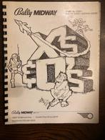 BALLY MIDWAY  X & O's MANUAL WITH SCHEMATICS, Elektronisch, Bally, Ophalen of Verzenden, Zo goed als nieuw